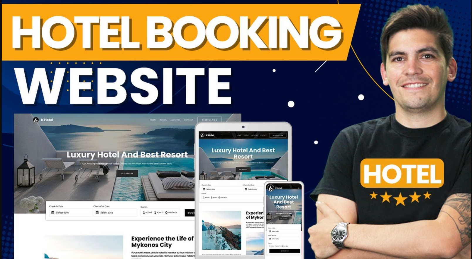 Hotel Websites: Showcase your hotel with a powerful website featuring booking functionalities.